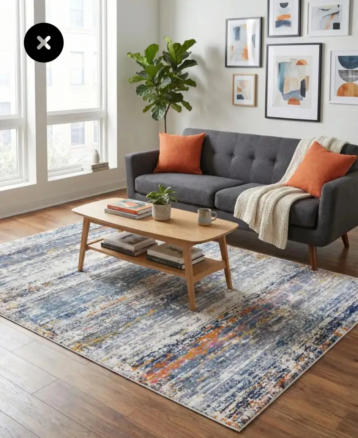 Abstract Area Rug - photo 3