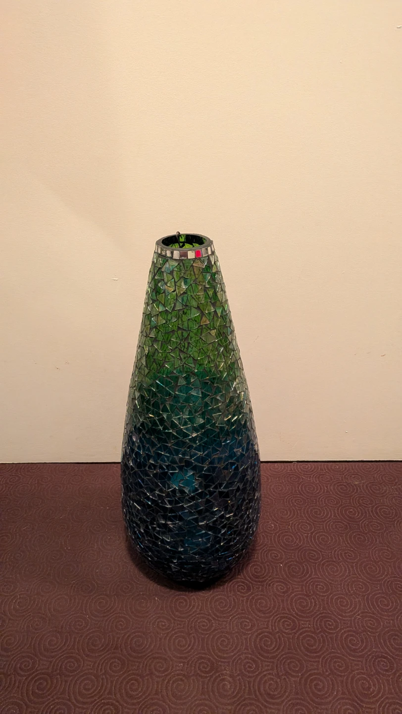 Pier 1 Mosaic Glass Vase/Tea Light Holder