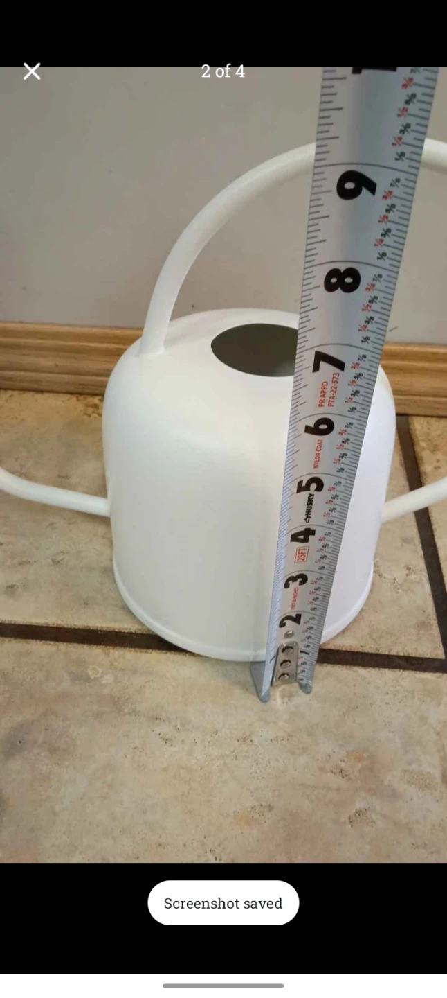 White metal watering can - photo 2