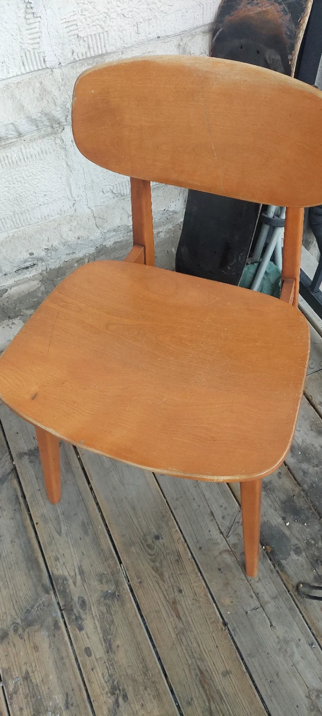 Vintage Mid-Century Modern Wooden Chair - photo 4