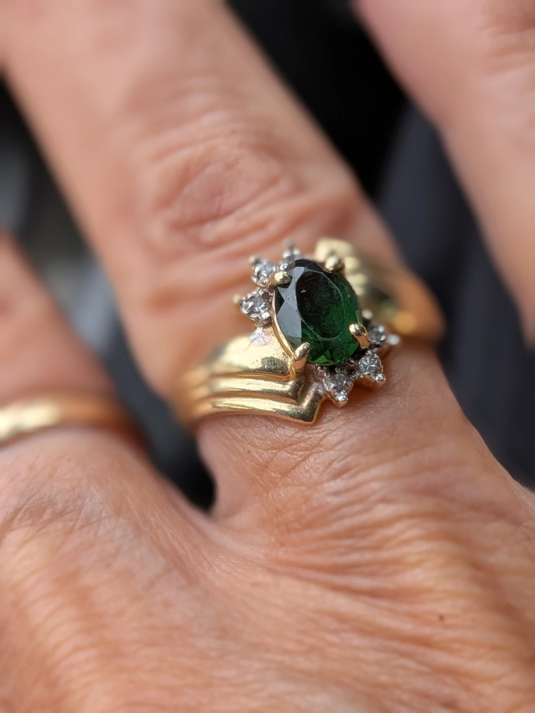 With Colombian emerald and diamonds