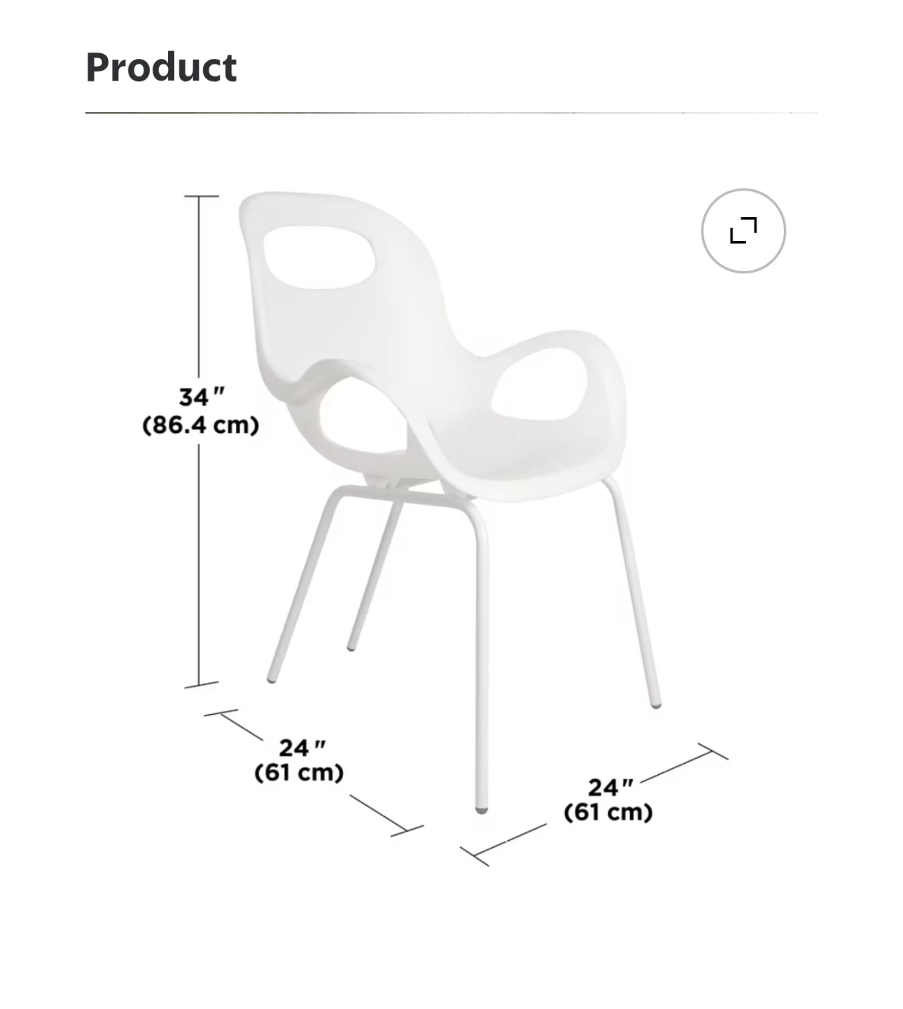 Umbra Oh Chair White (set of 2) - photo 5