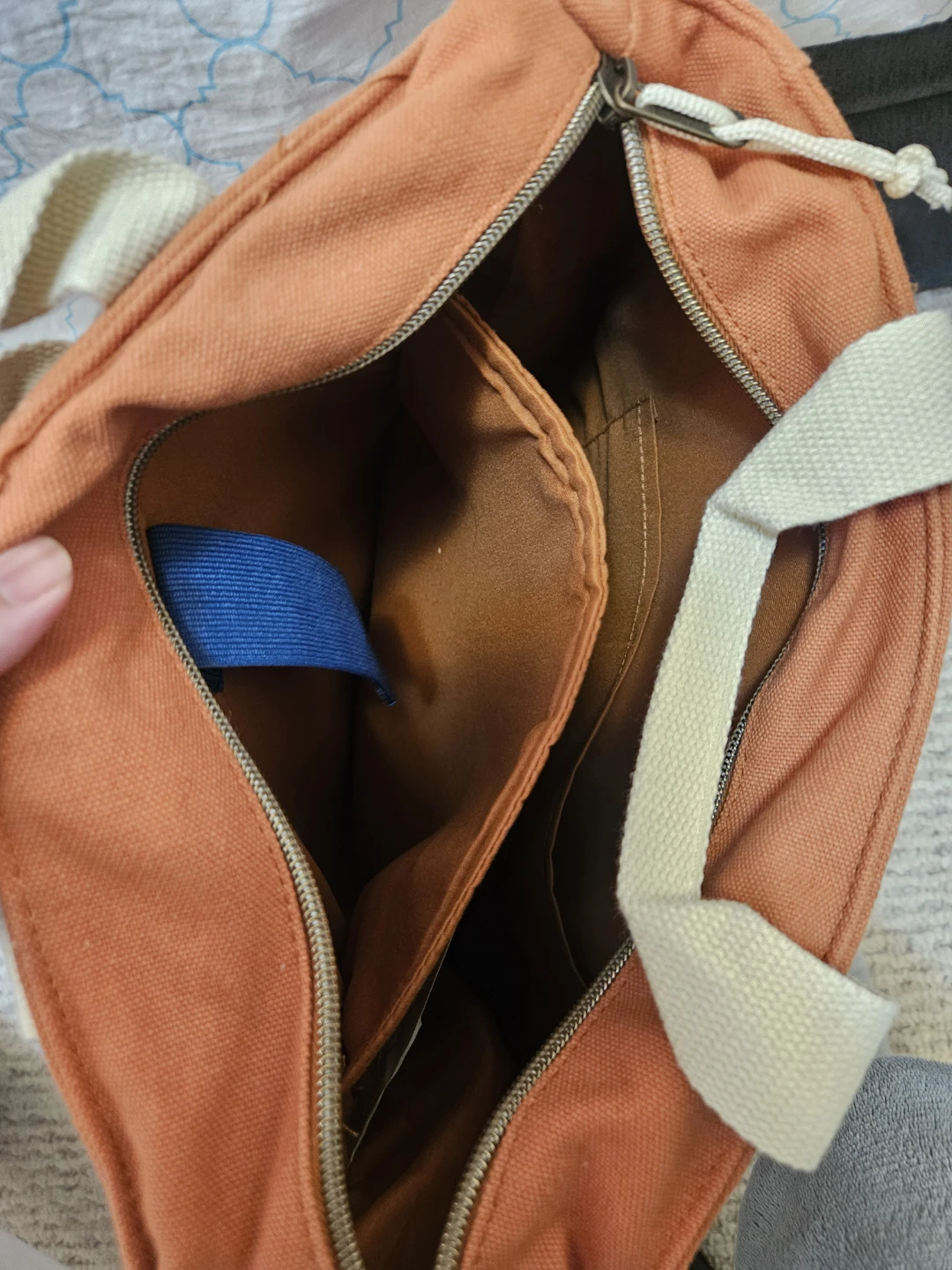 Rust Orange Canvas Backpack – Casual School & Everyday Bag - photo 3