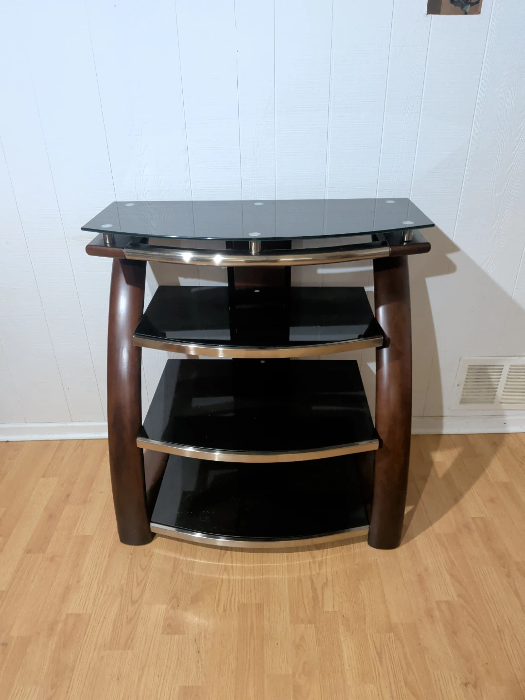 Modern Glass and Wood TV Stand