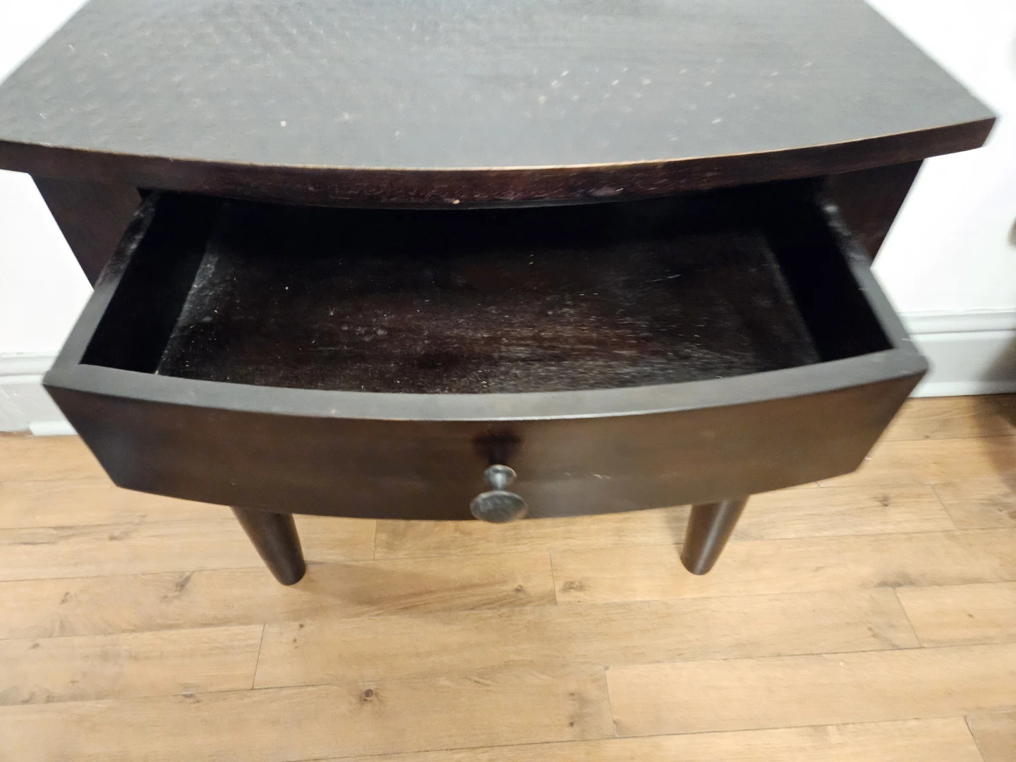 Wood Side table with drawer - photo 2