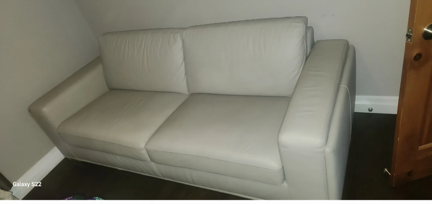 Beautiful Italian Leather Couch and Chair