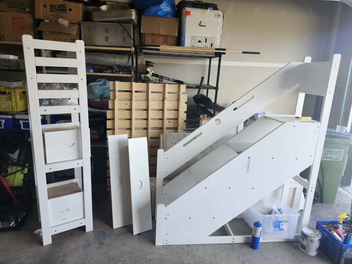 Kids House Bunk Bed with Slide and Storage Stairs - photo 2