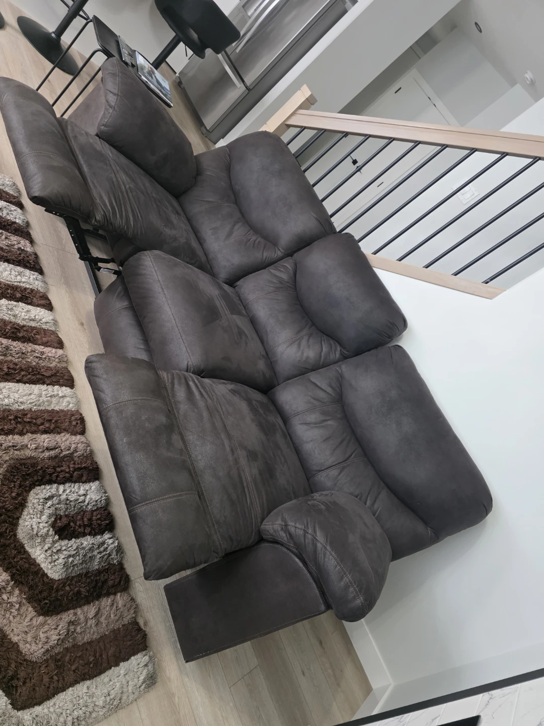 Dark Brown 3-Seater Reclining Sofa - photo 2