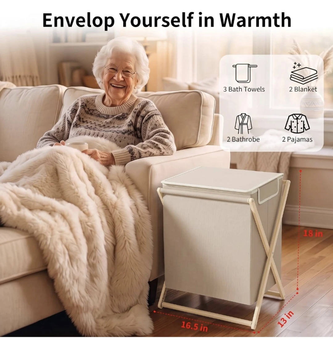 Foldable Fabric Laundry Hamper - photo 4