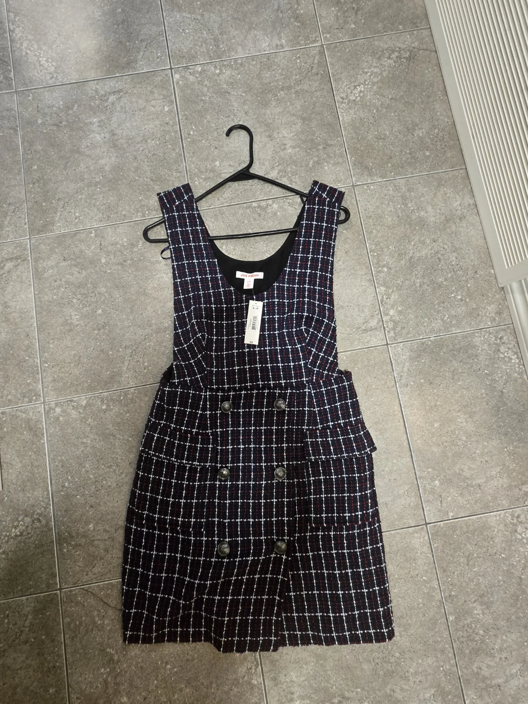 Joe Fresh Plaid Pinafore Dress -Brand new( Small) - photo 2
