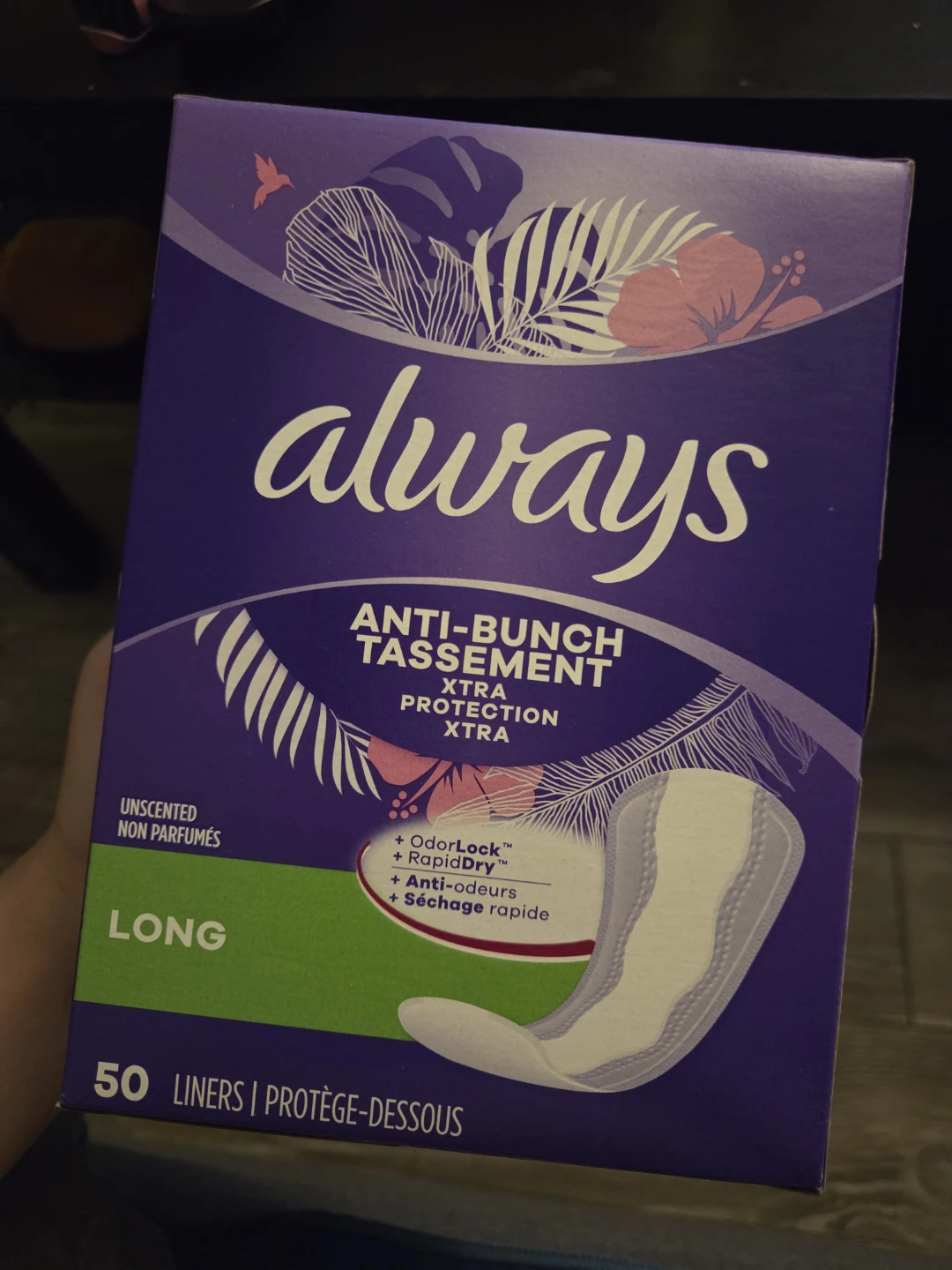 Always Anti-Bunch Xtra Protection Long Liners - 50 Count