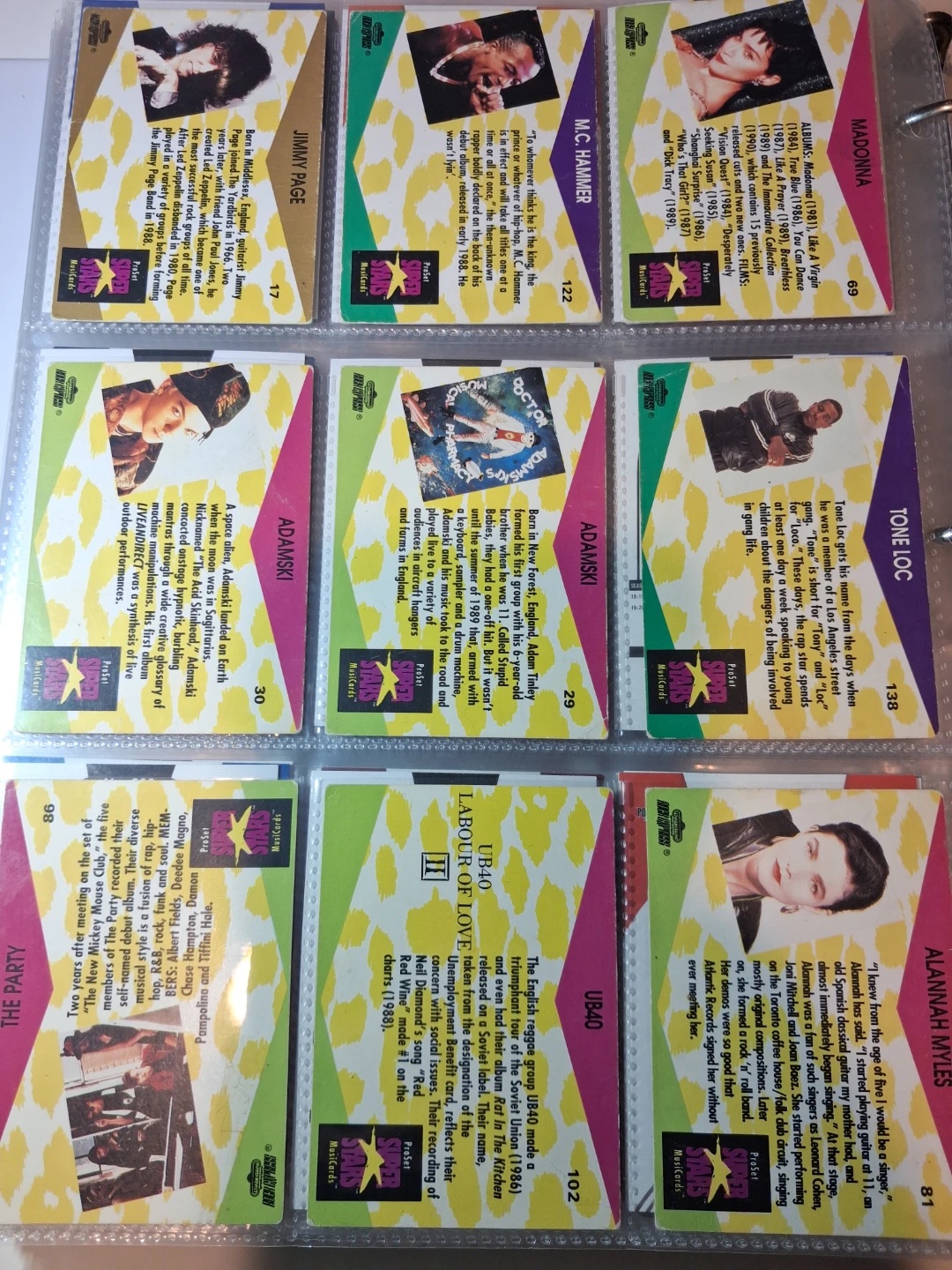 ProSet Super Stars Music Cards Collection - photo 5