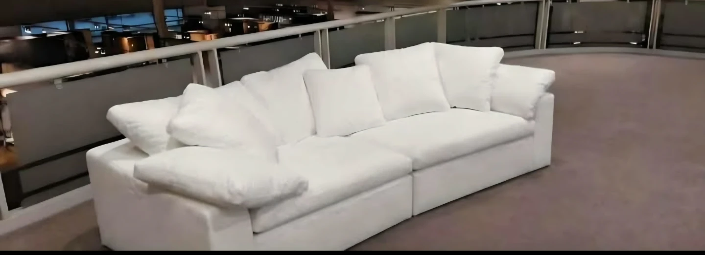 White modular sofa