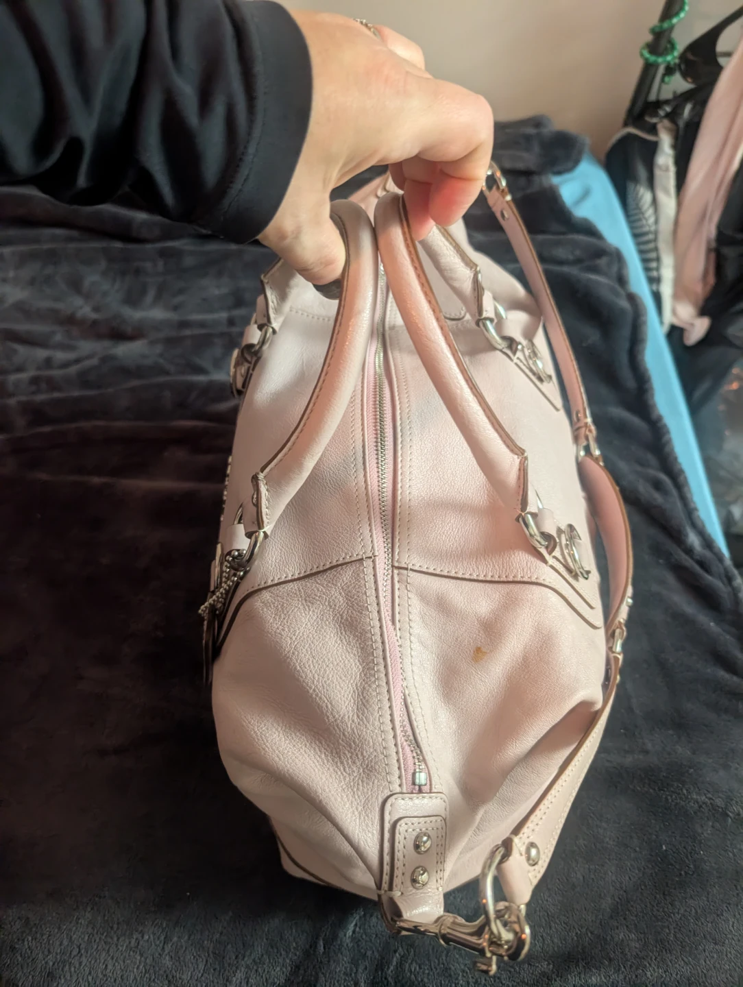 Coach light pink leather handbag - photo 3
