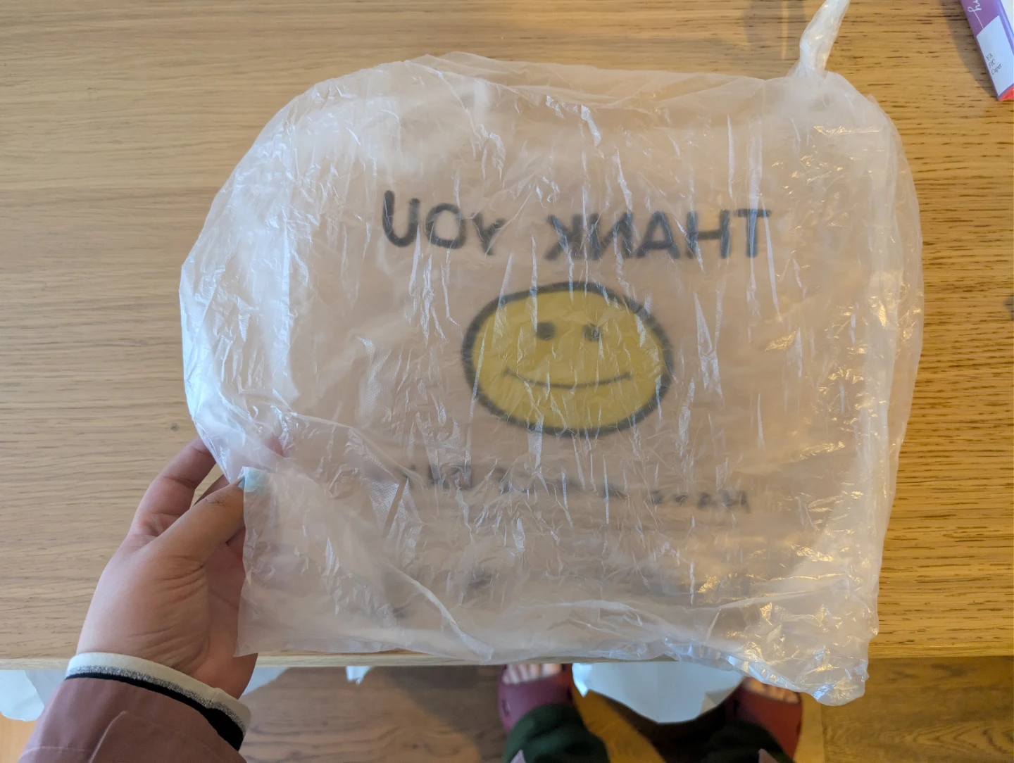 Thank You Smiley Face Plastic Carryout Bag - photo 2