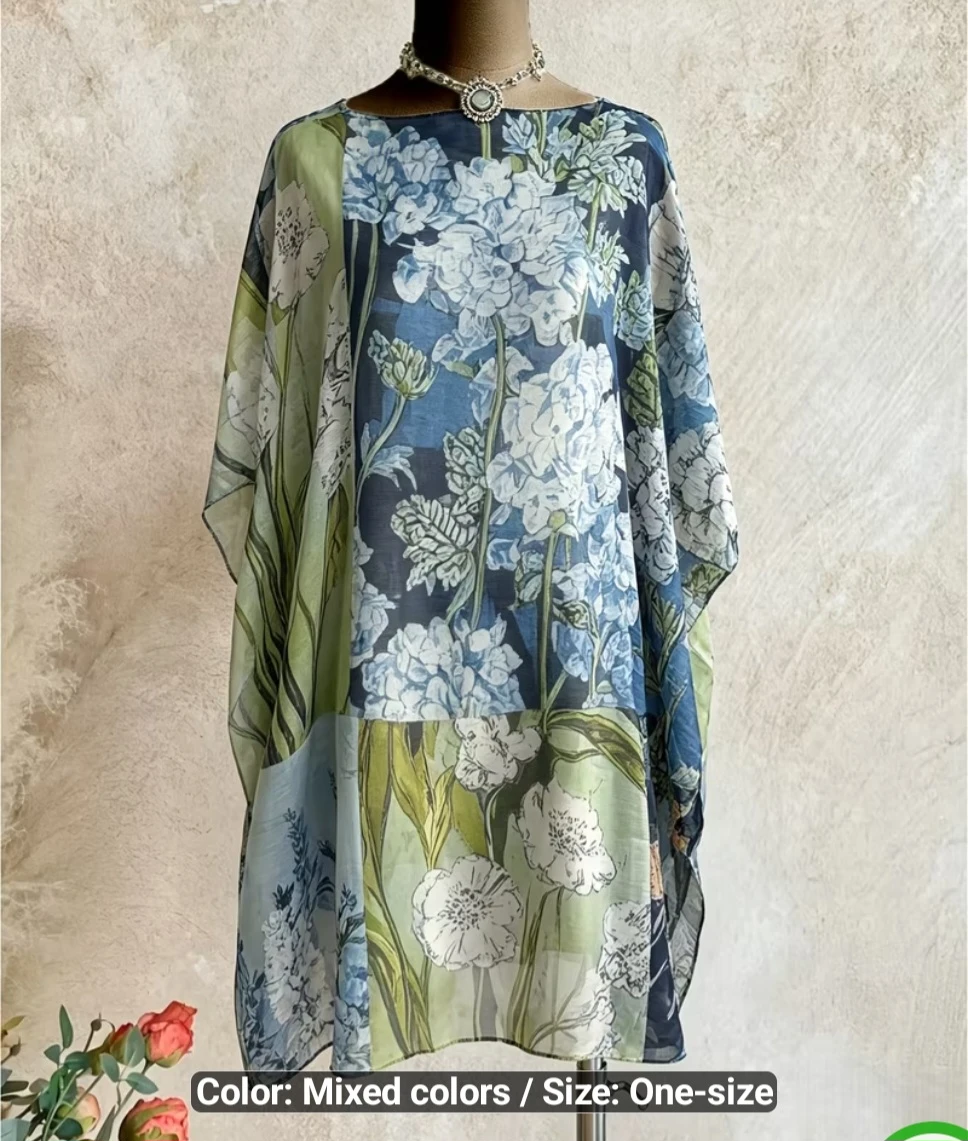 Floral Print Kaftan Tunic