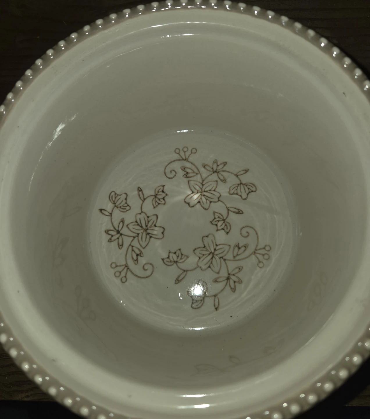 Vintage temp-tartions floral lace ceramic Lidded casserole pot - photo 3