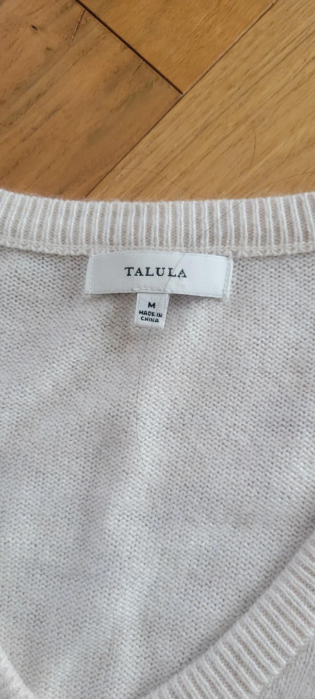 Talula V-Neck Sweater - Cream - Size M - photo 2