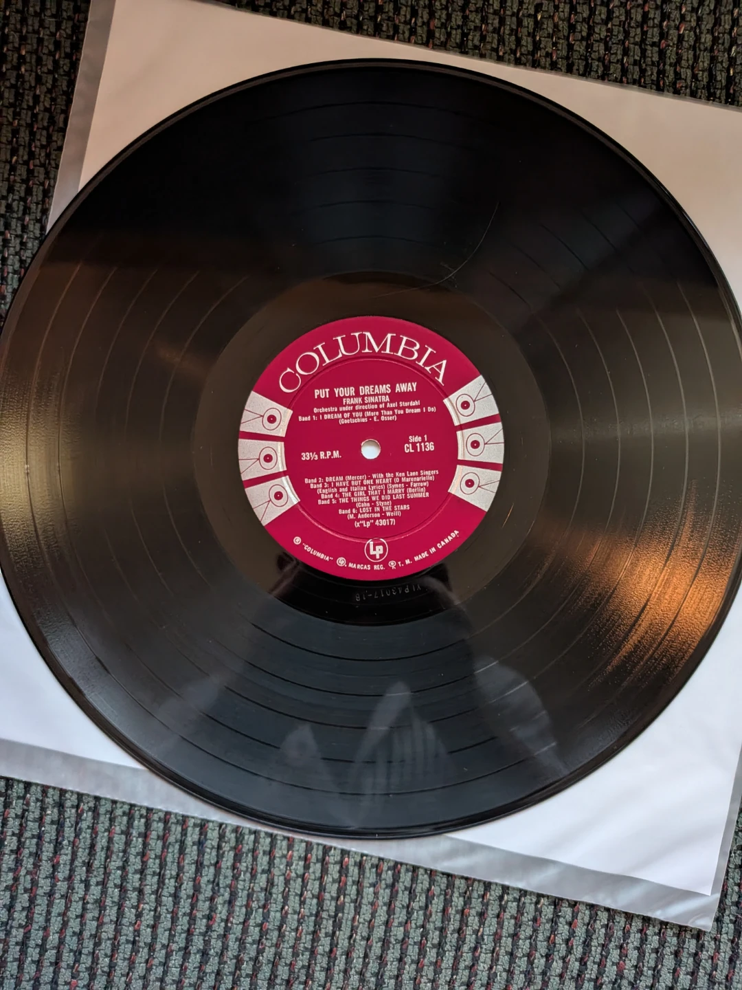 Frank Sinatra Put Your Dreams Away Vinyl LP Canadian Pressing - photo 3