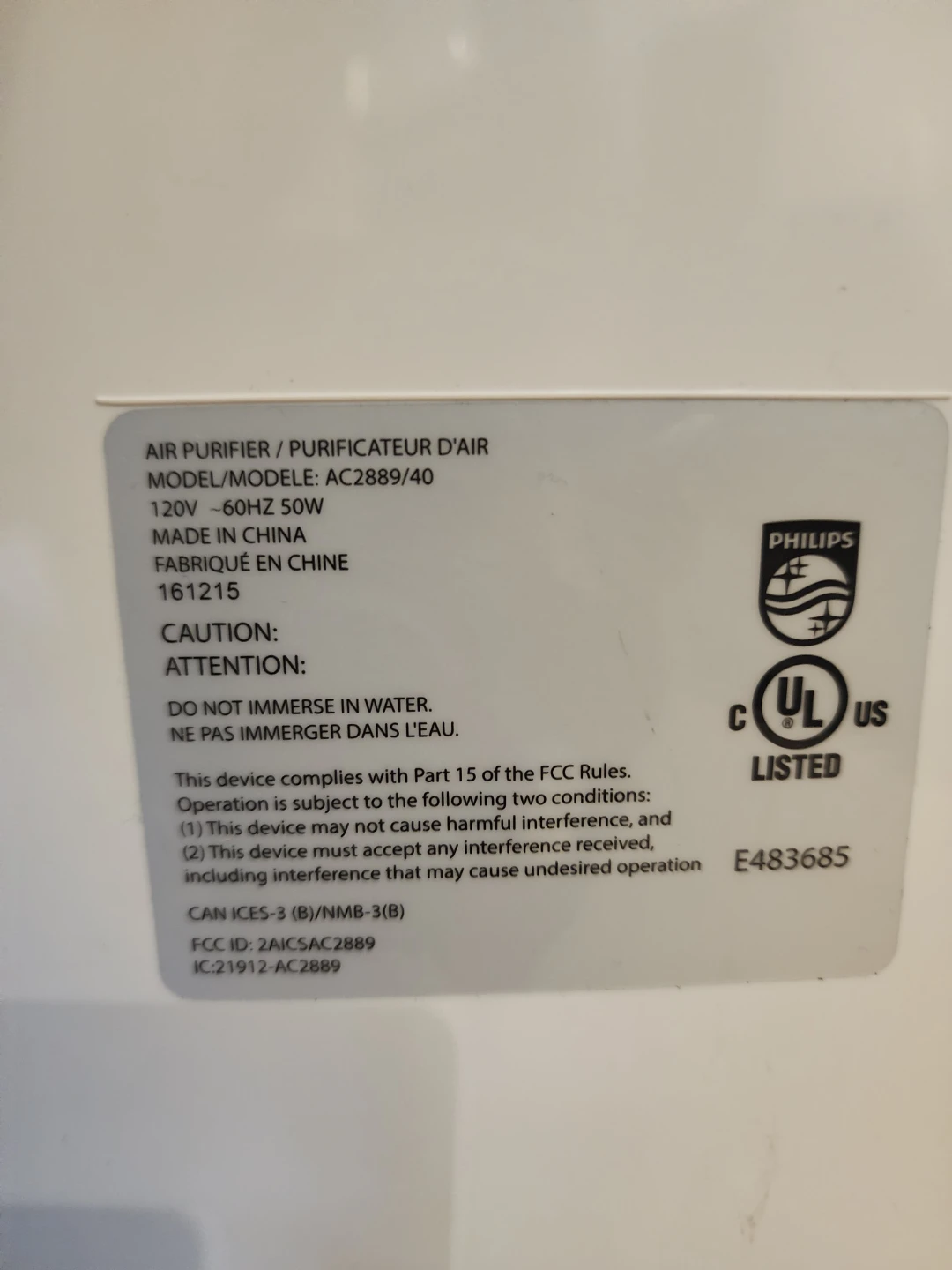 Philips Air Purifier AC2889/40 - photo 4