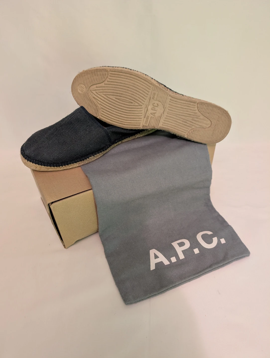 A.P.C. Indigo Denim Espadrilles Size 42 - photo 2