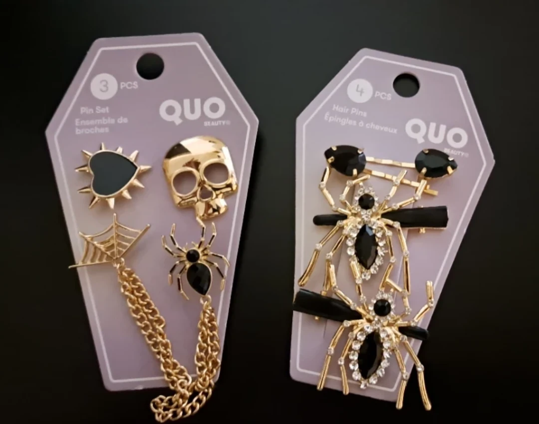 Quo Beauty Halloween Pin and Hair Clip Set