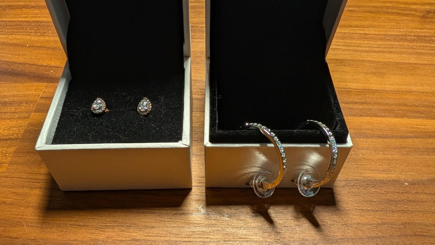 Pandora Teardrop and Hoop Earring Set