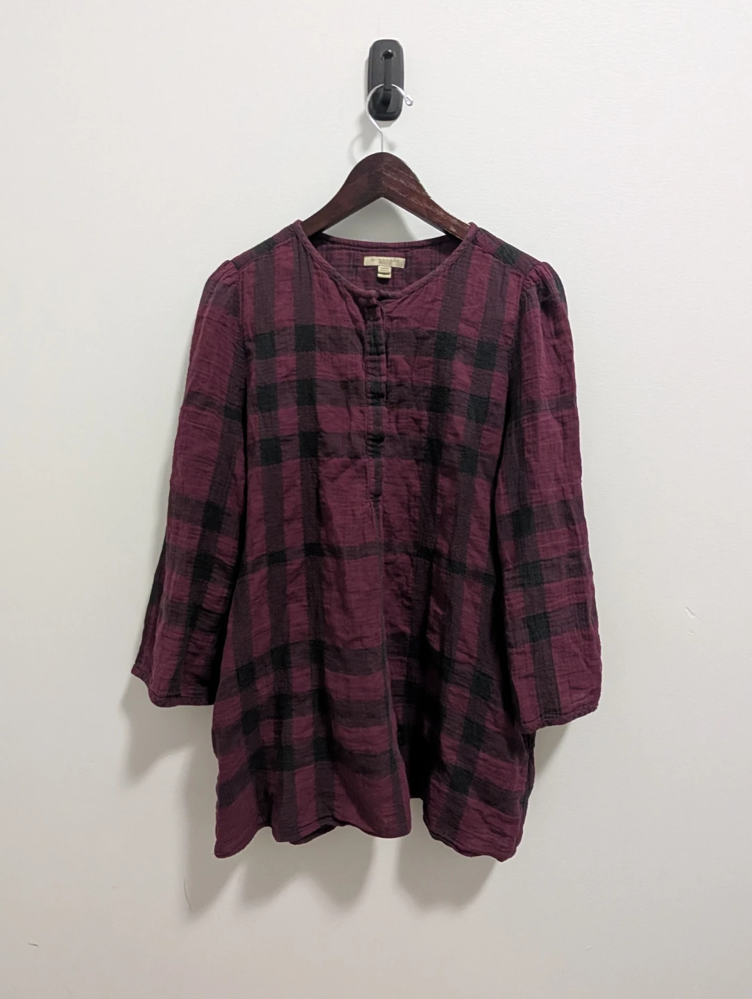 Burberry Brit Plaid Shirt Maroon - photo 2