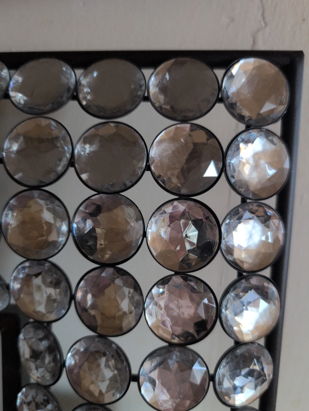 Square Mirror with Rhinestone Embellished Frame - photo 4