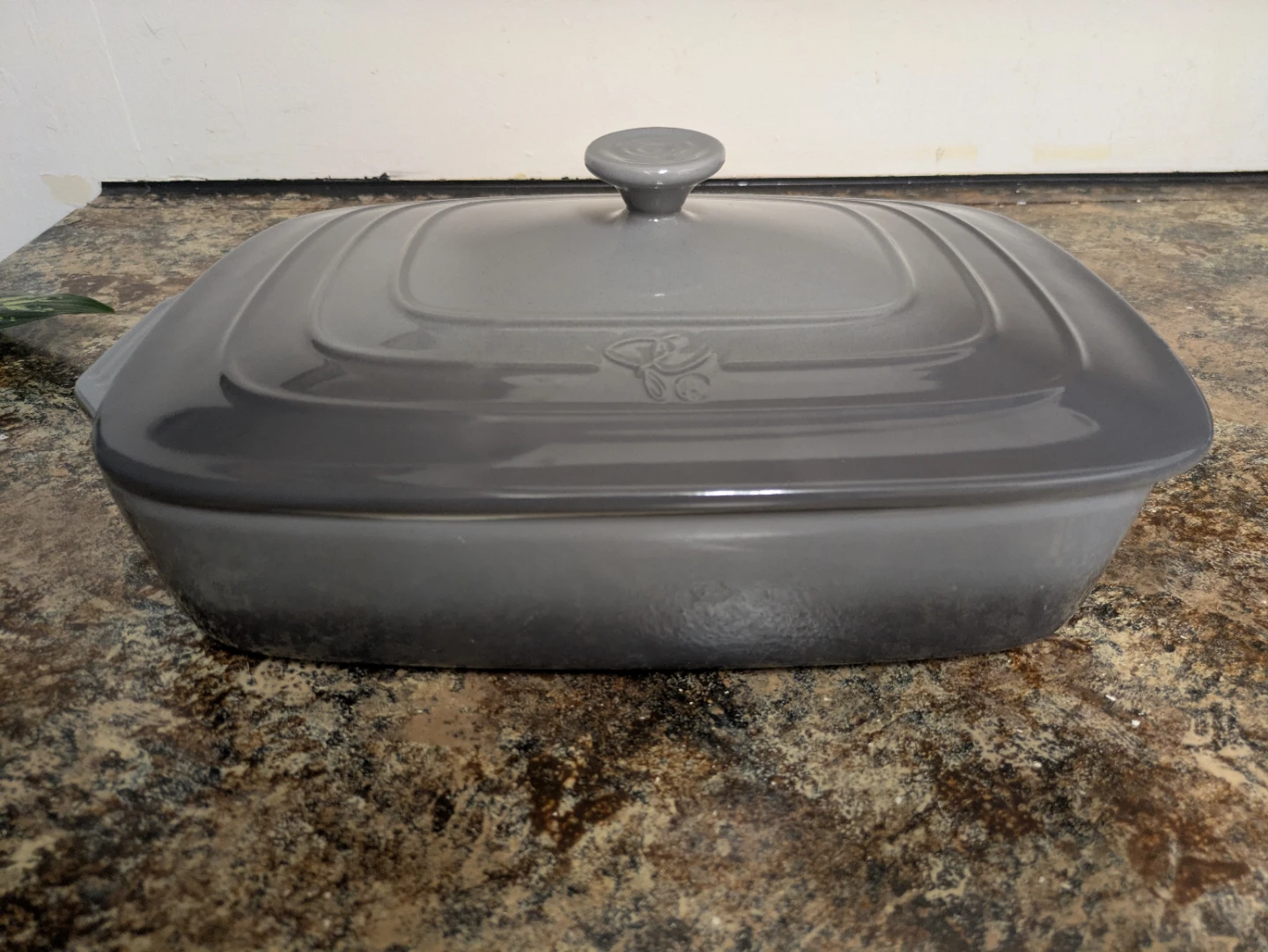 PC Grey Covered Stoneware Baker