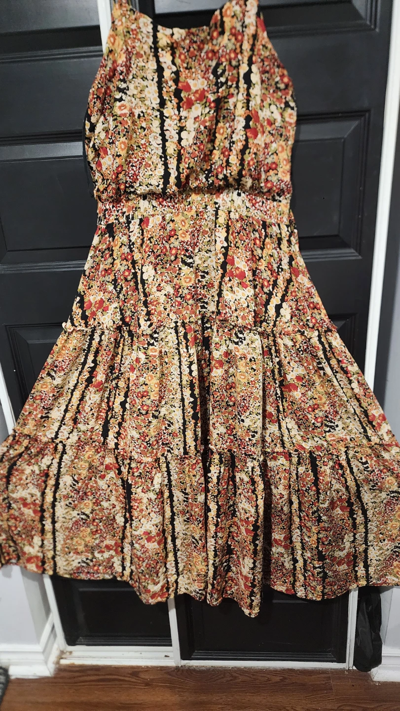 Floral Print Tiered Dress