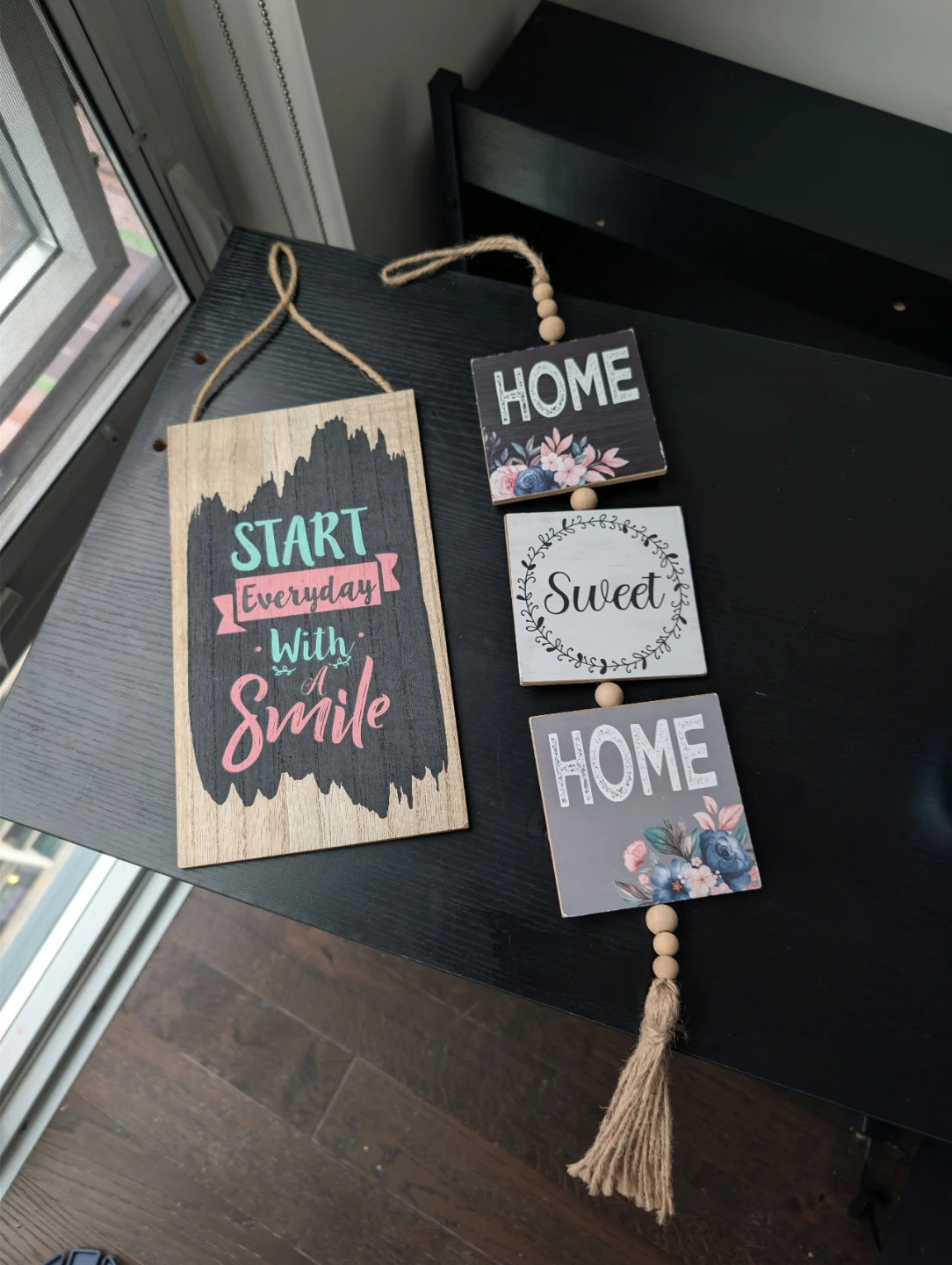 Set of 2 Hanging Wall Decor Signs