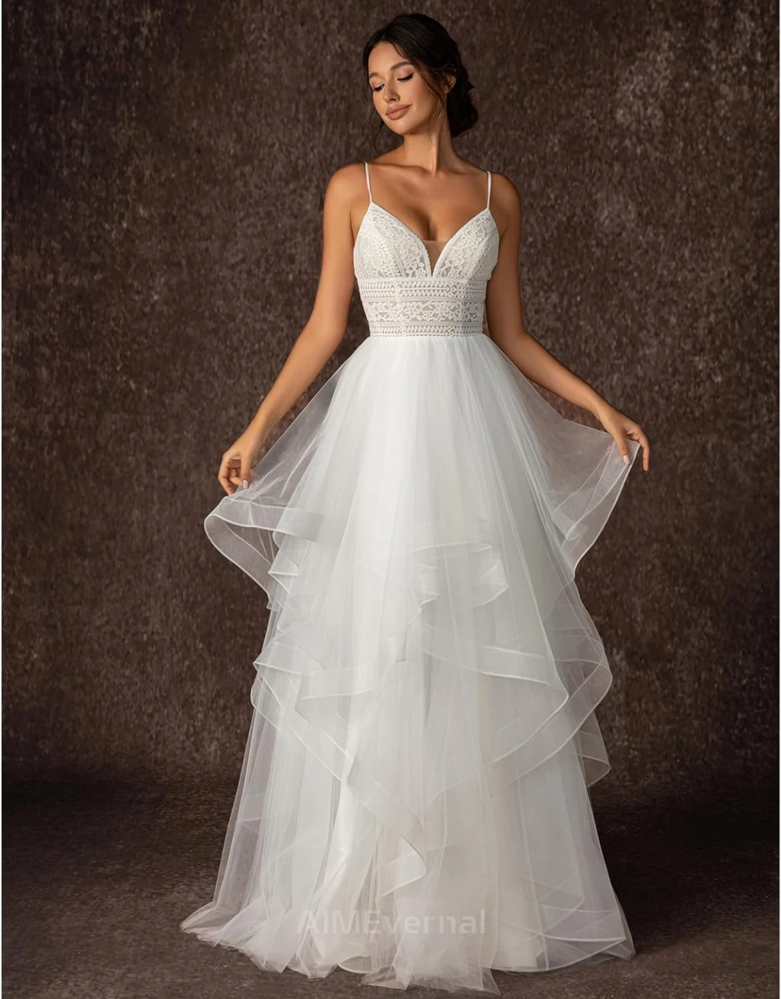 Brand New Boho Destination White Tulle Wedding Dress - photo 2