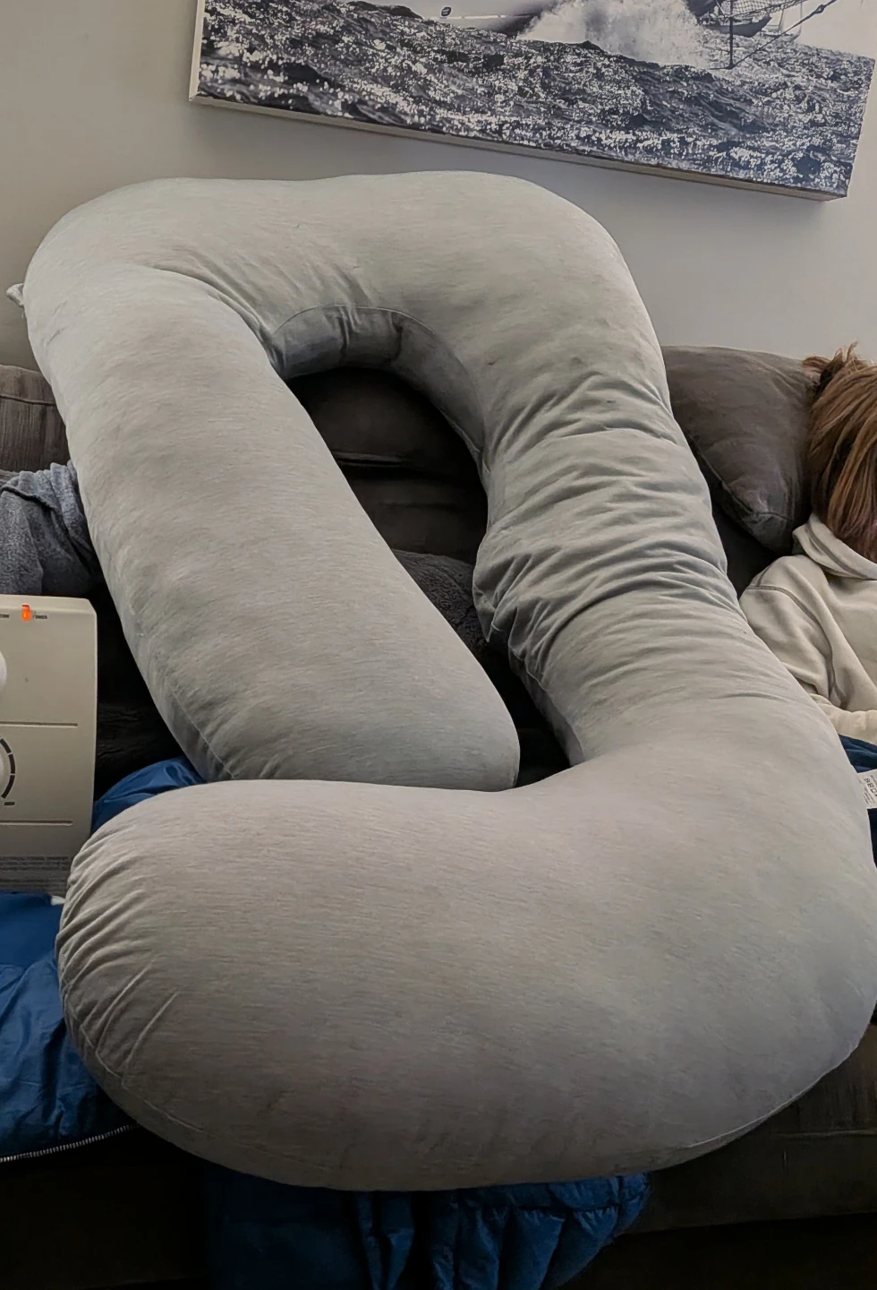 Grey Full Body Pregnancy Pillow - photo 2