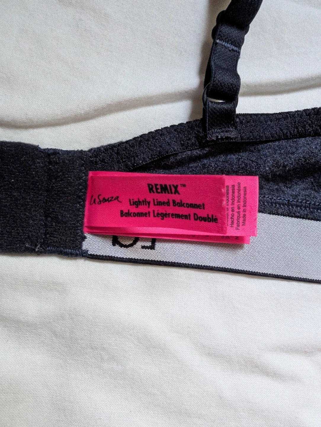 La Senza Remix Lightly Lined Cotton Balconnet Bra 34C dark blue - photo 3
