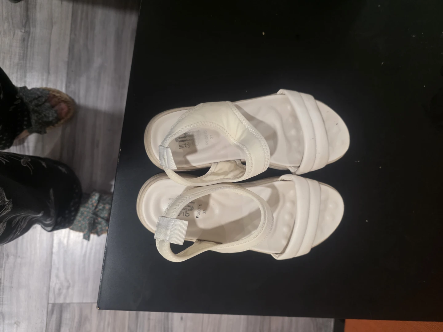 Style White Platform Sandals Size 37