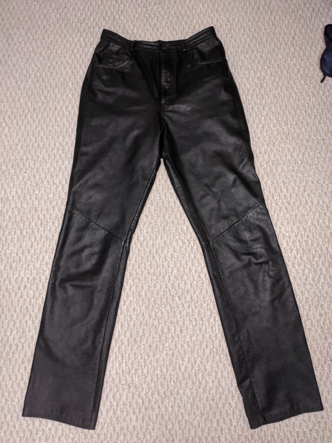 Danier Black Leather Pants Size 8