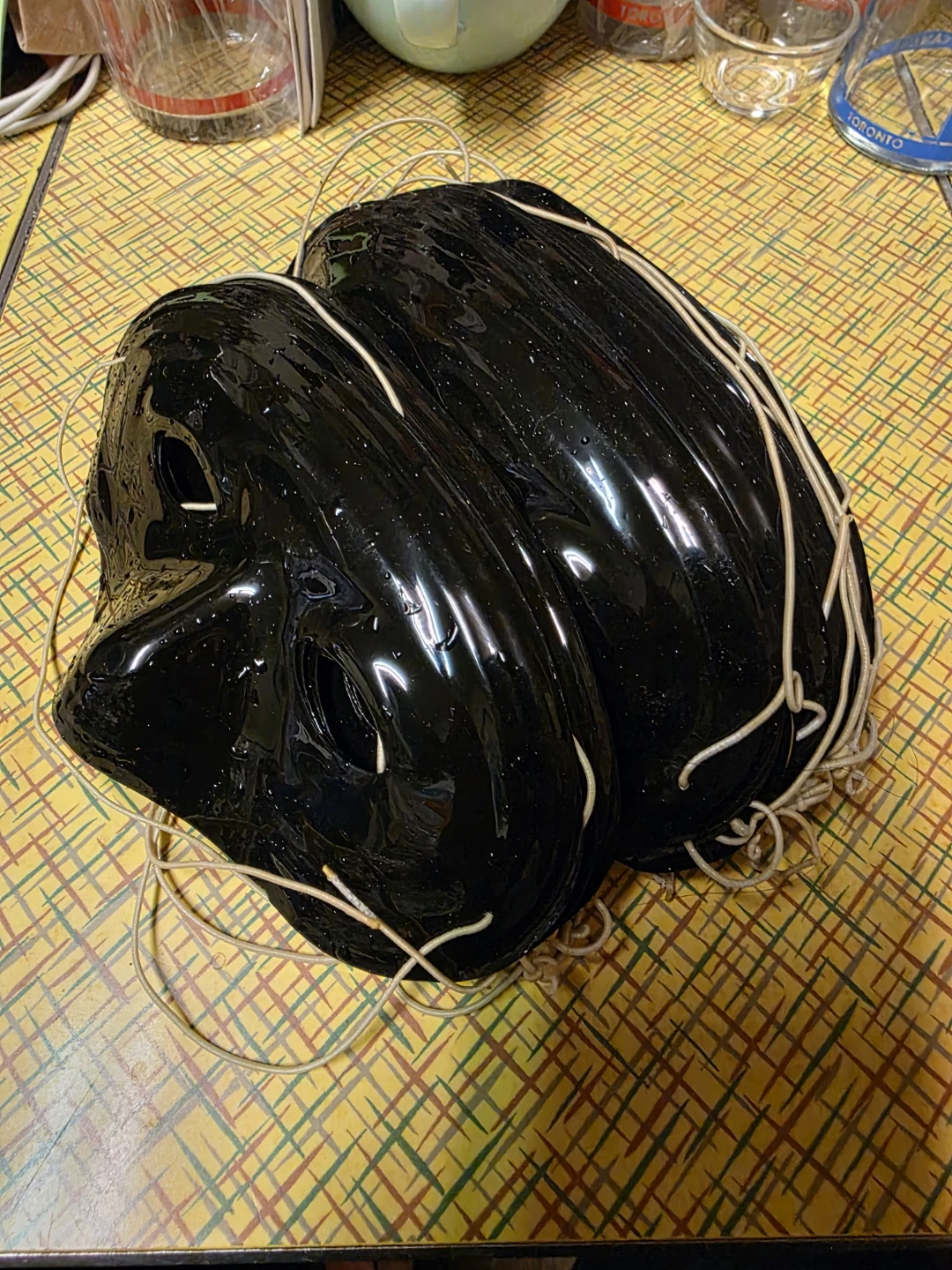 27x Glossy Black Plastic Masks