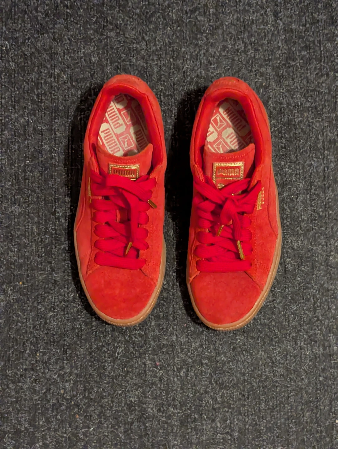 Puma Suede Classic Red Sneakers SZ 6