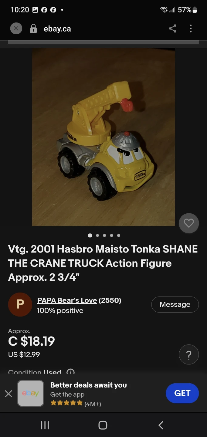 2001 Tonka Shane The Crane Truck Toy - photo 3