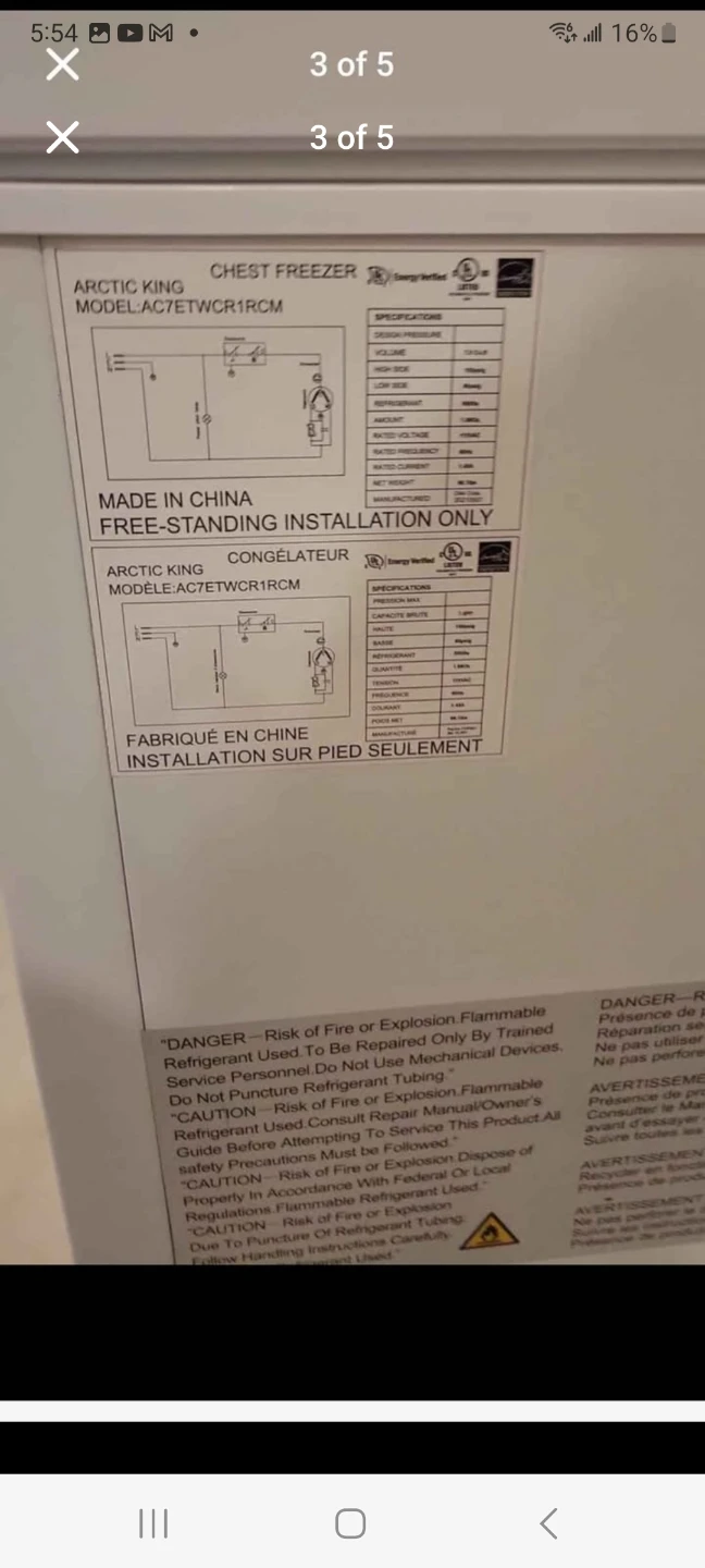 Arctic King 7.0 Cu. ft. Chest Freezer 21.7" - photo 3