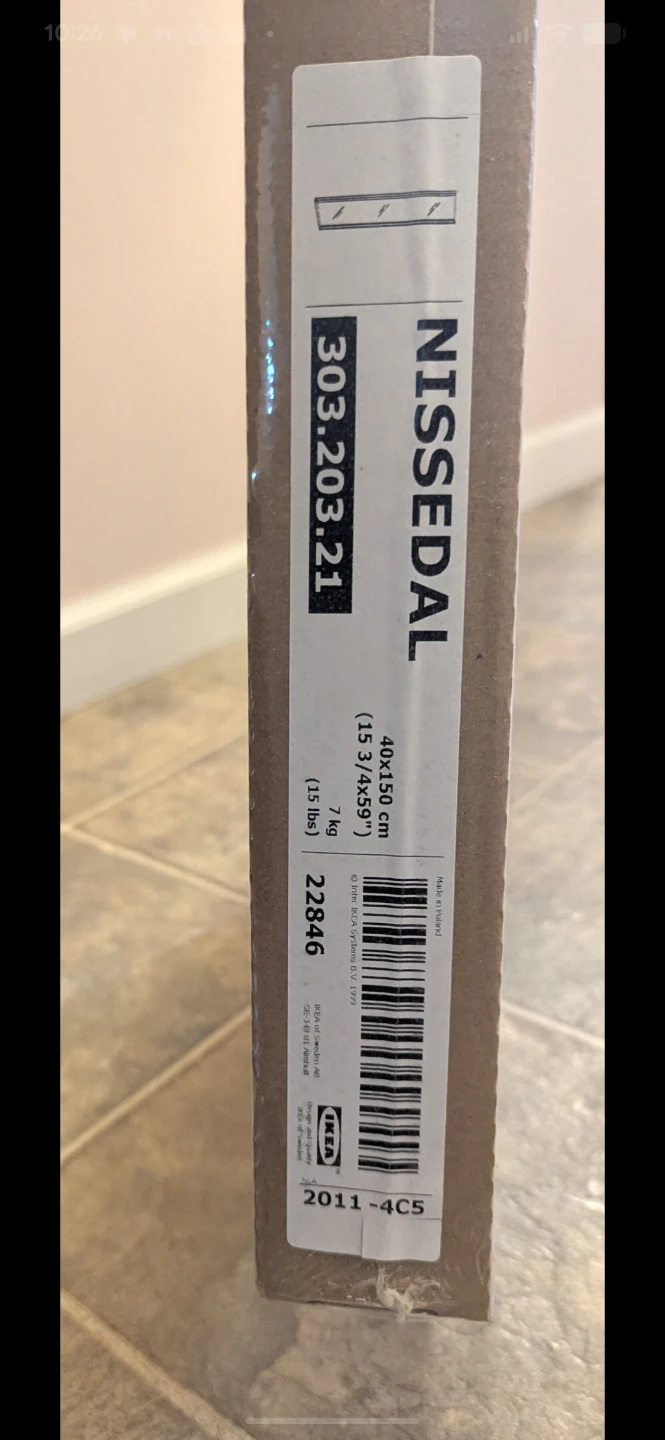 IKEA NISSEDAL Mirror, black, 40x150 cm - photo 4