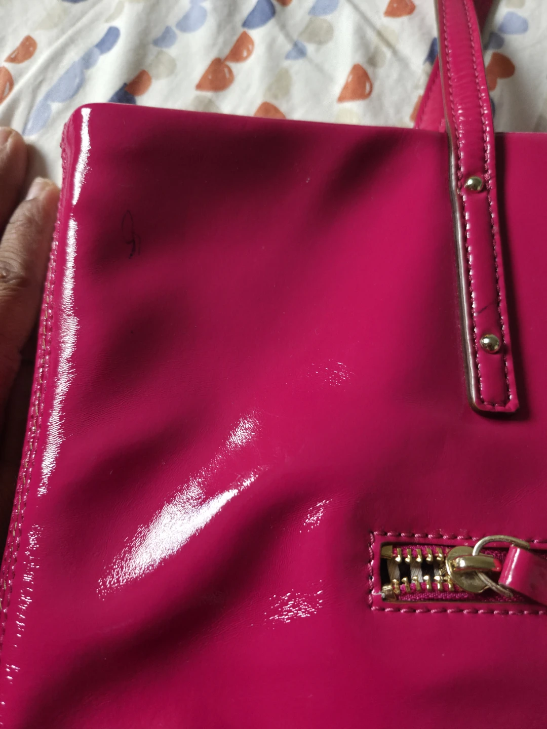 Kate Spade Hot Pink Patent Leather Tote - photo 2