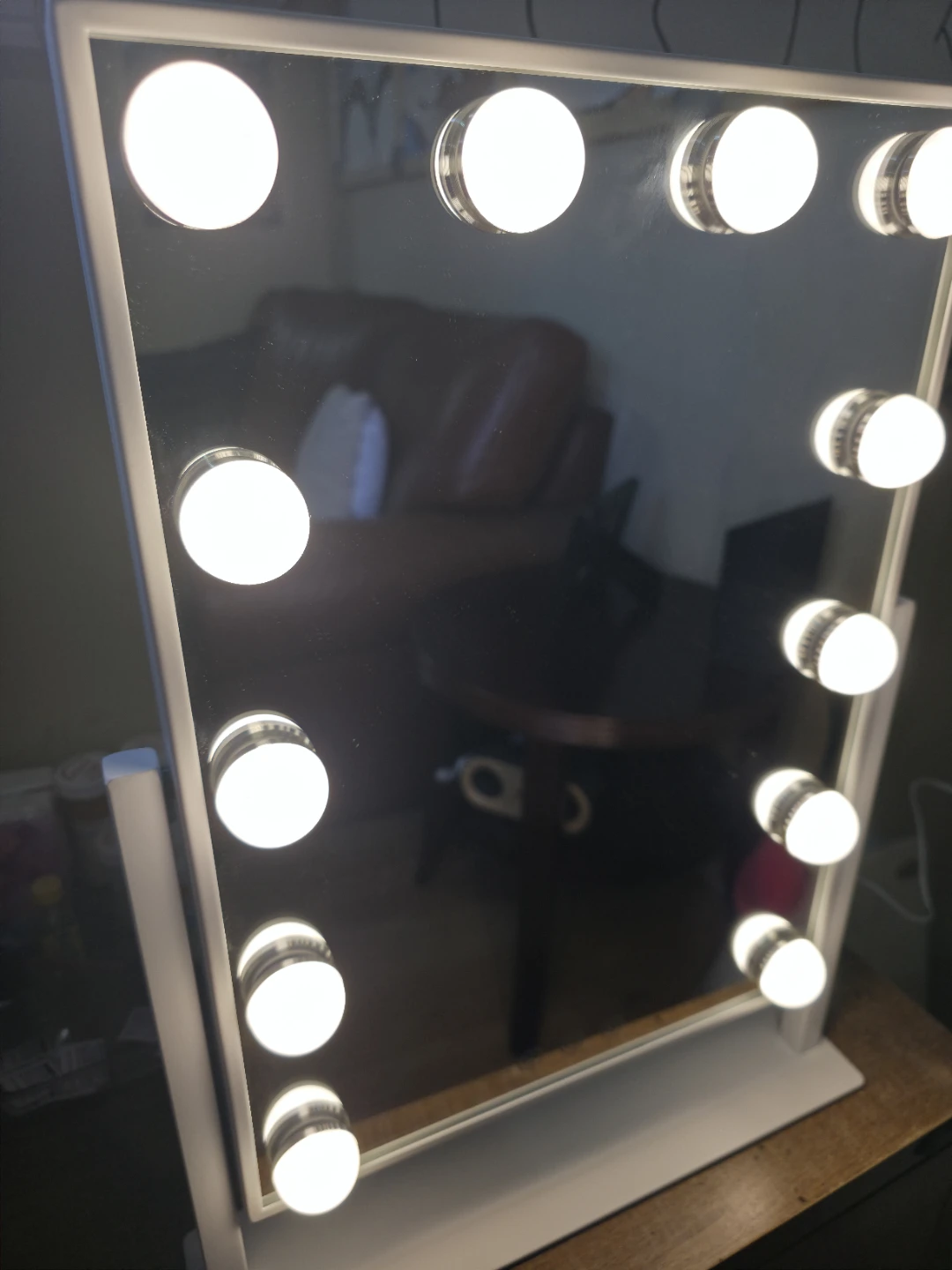White Vanity Mirror with LED Lights - photo 3