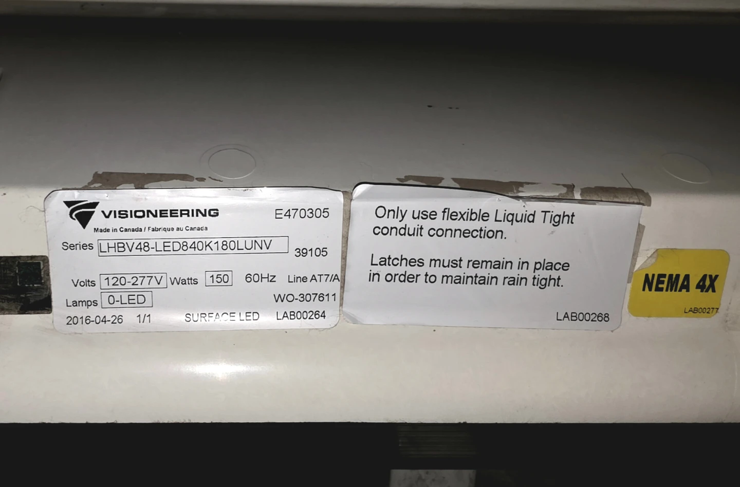 Visioneering LHBV48-LED840K180LUNV LED High Bay Light - photo 4