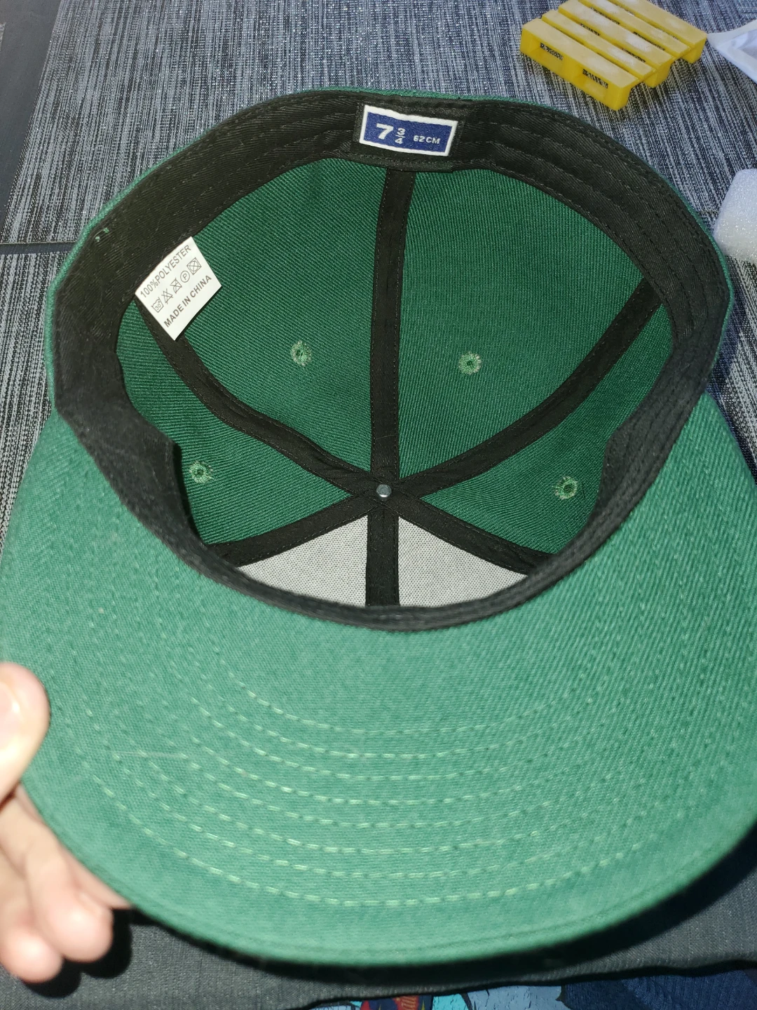 Green Fitted Baseball Cap Size 7 3/4 - photo 3