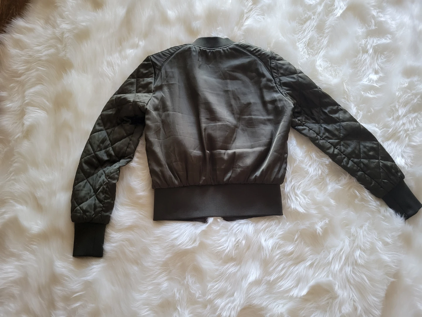 Small H&M divided Olive Green Quilted Bomber Jacket - photo 3