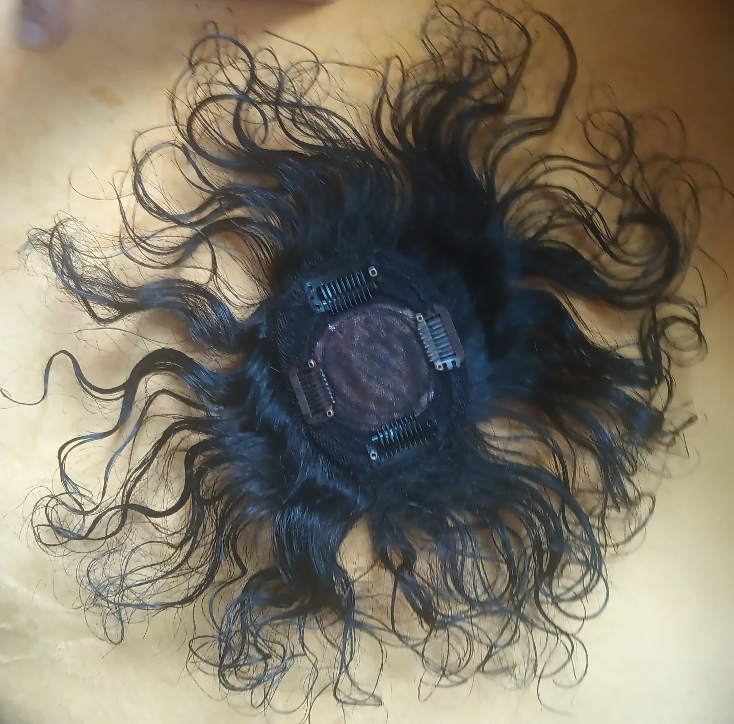 Black Wavy Human Hair Topper - photo 5
