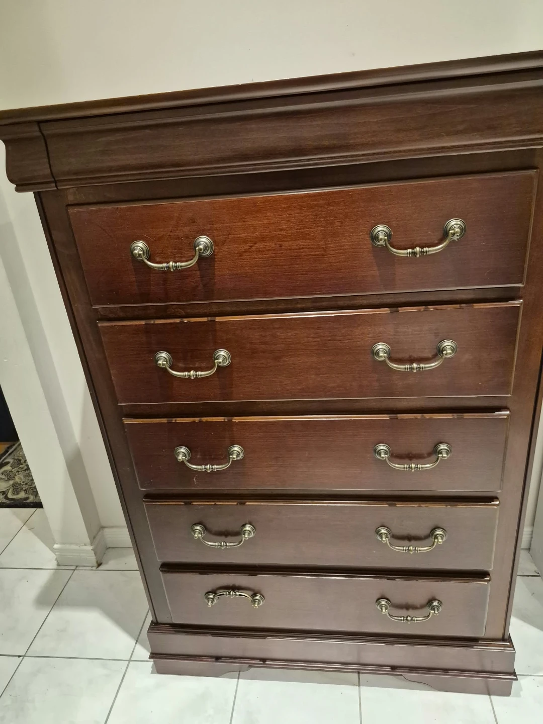 Classic Wooden Tall Chest of Drawers - photo 2