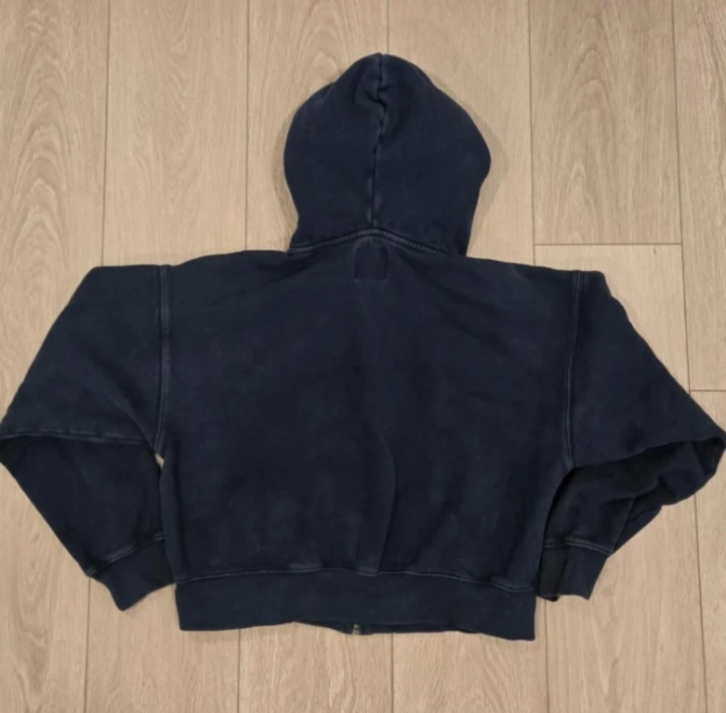 TNA CozyAF Fleece Navy Cropped Zip-Up Sweater - Size Small - photo 2